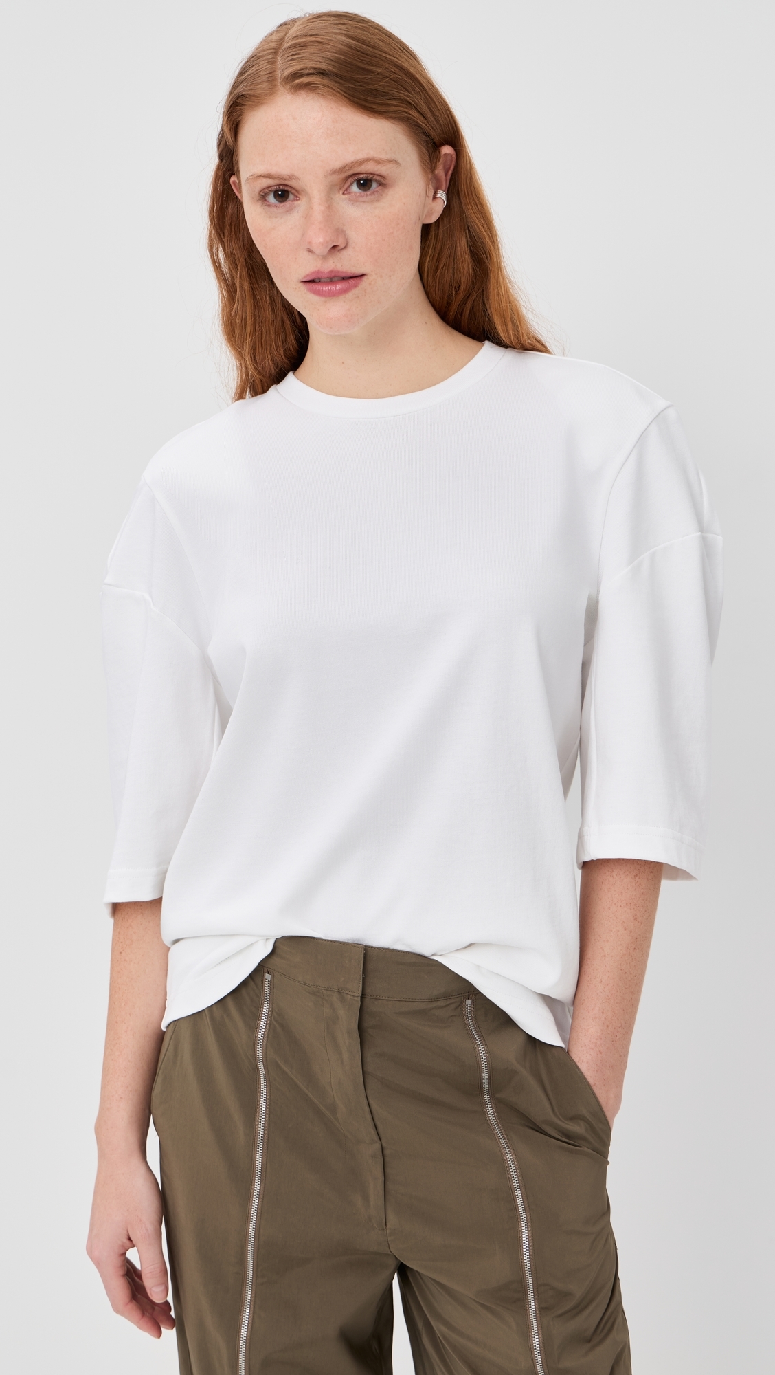 Perfect Hinged Sleeve Tee White