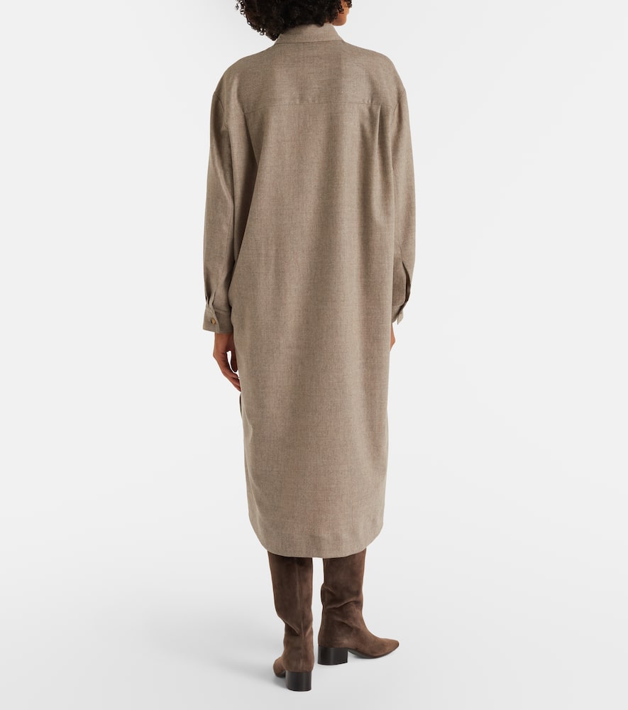 Gloria wool and cashmere shirt dress