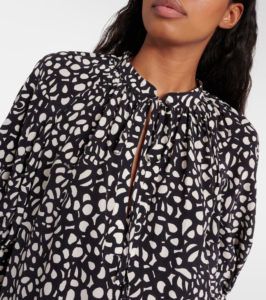 Emy printed silk twill blouse