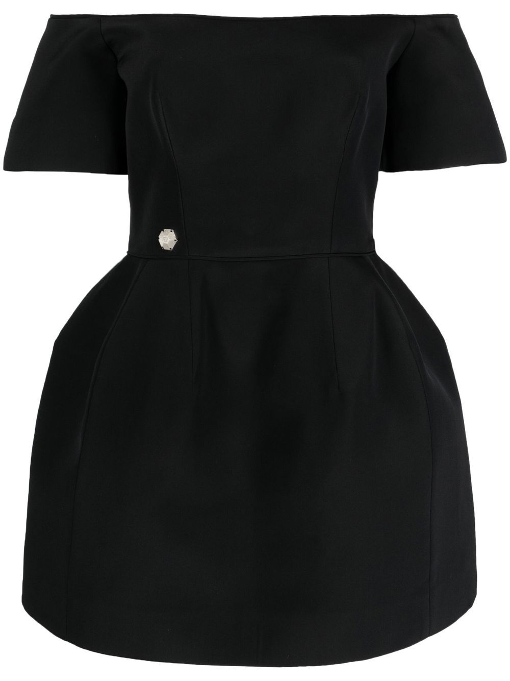 Off-shoulder silk mini dress - Pink