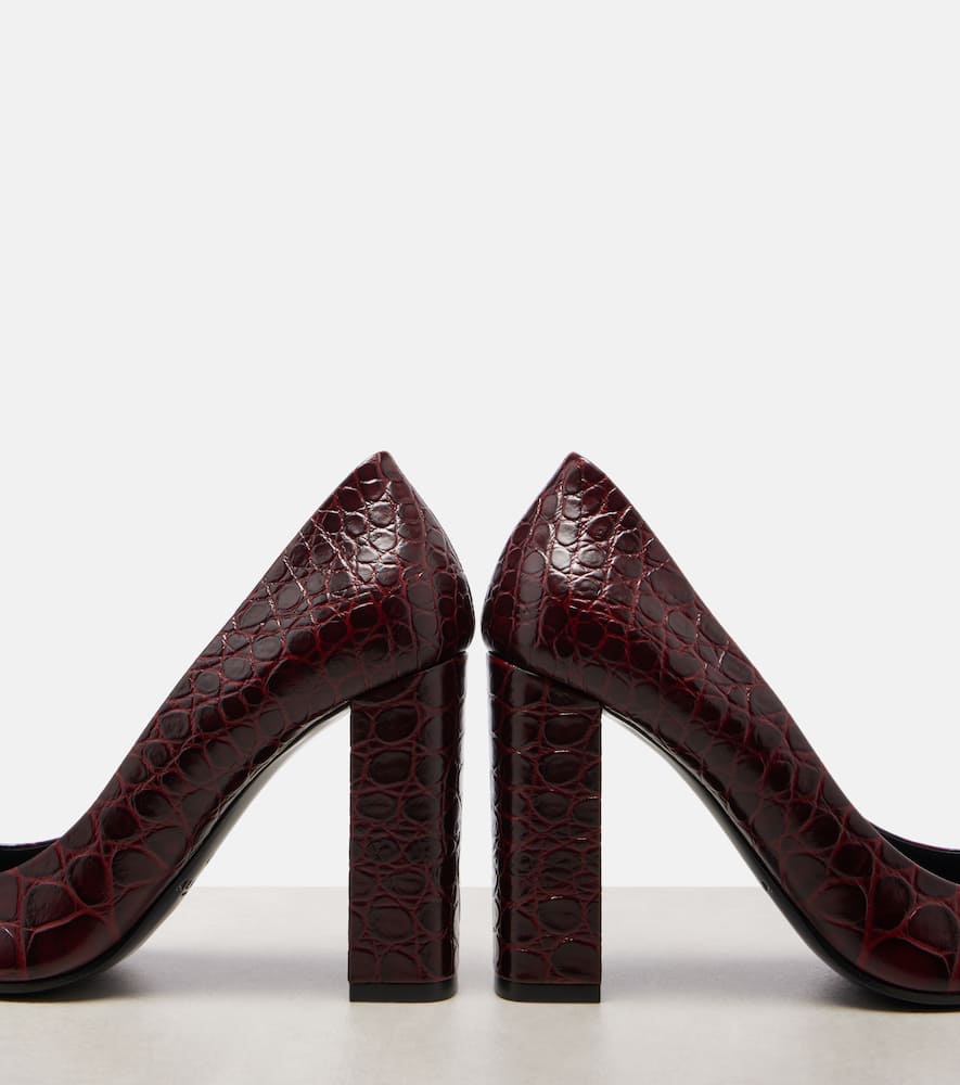 Alaïa Pointy 90 croc-effect leather pumps