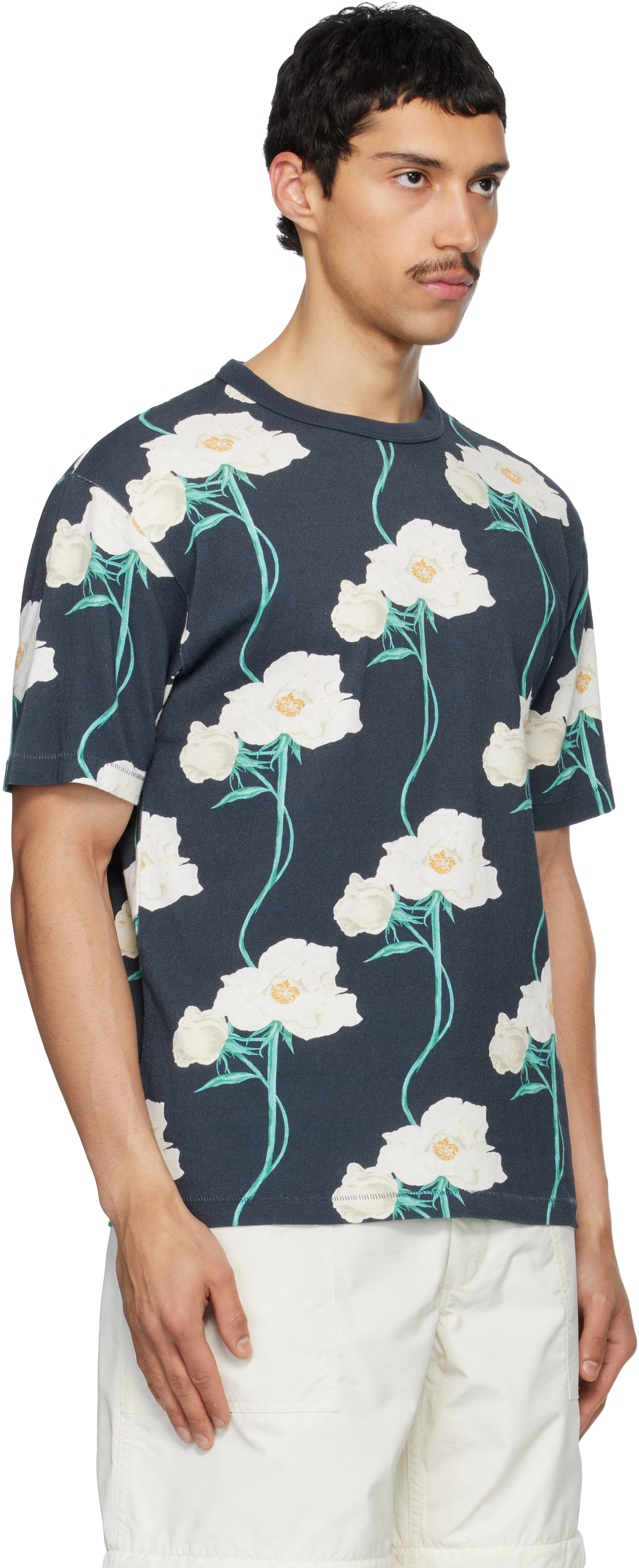 Navy Paris 'Archive Rose' T-shirt