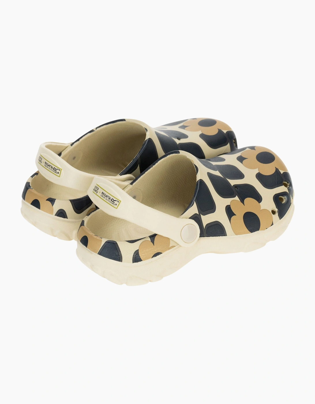 Regatta Childrens/Kids Orla Kiely Giant Flower Clogs - Monochrome