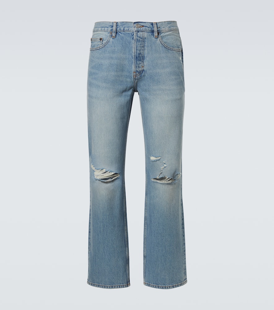 Relaxed Jean distressed straight jeans