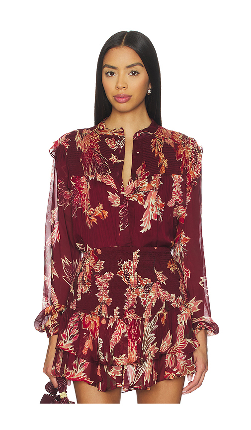 Hemant and nandita smocked top en color rojo S también en L