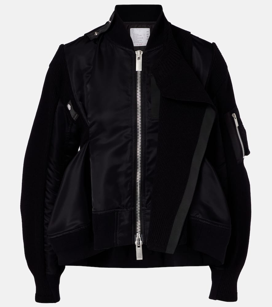 Paneled blouson jacket