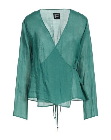 Woman Top Emerald green Size L Ramie