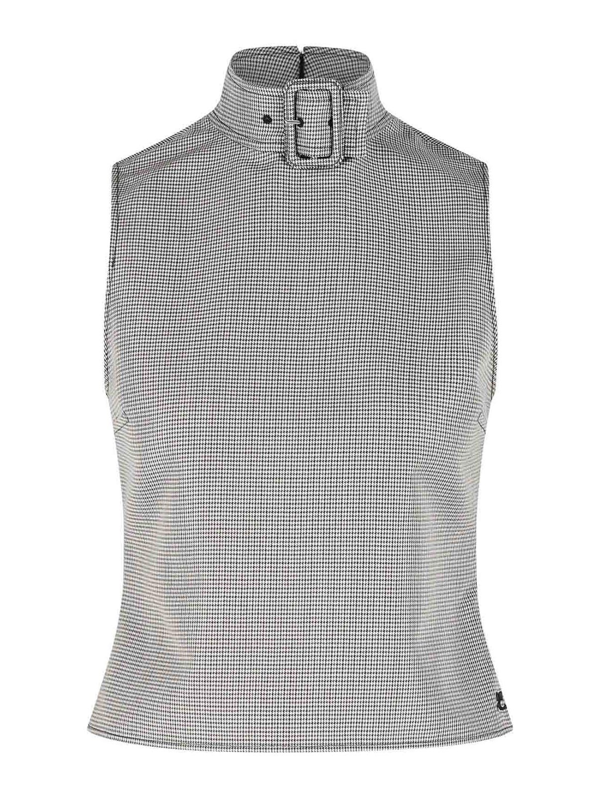 Courrèges - buckle tank top wool blend high neck