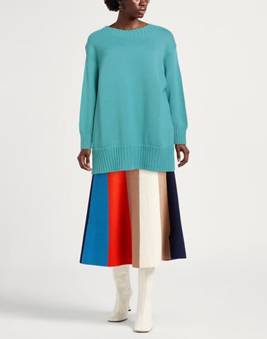 Woman Sweater Turquoise Size L Merino Wool