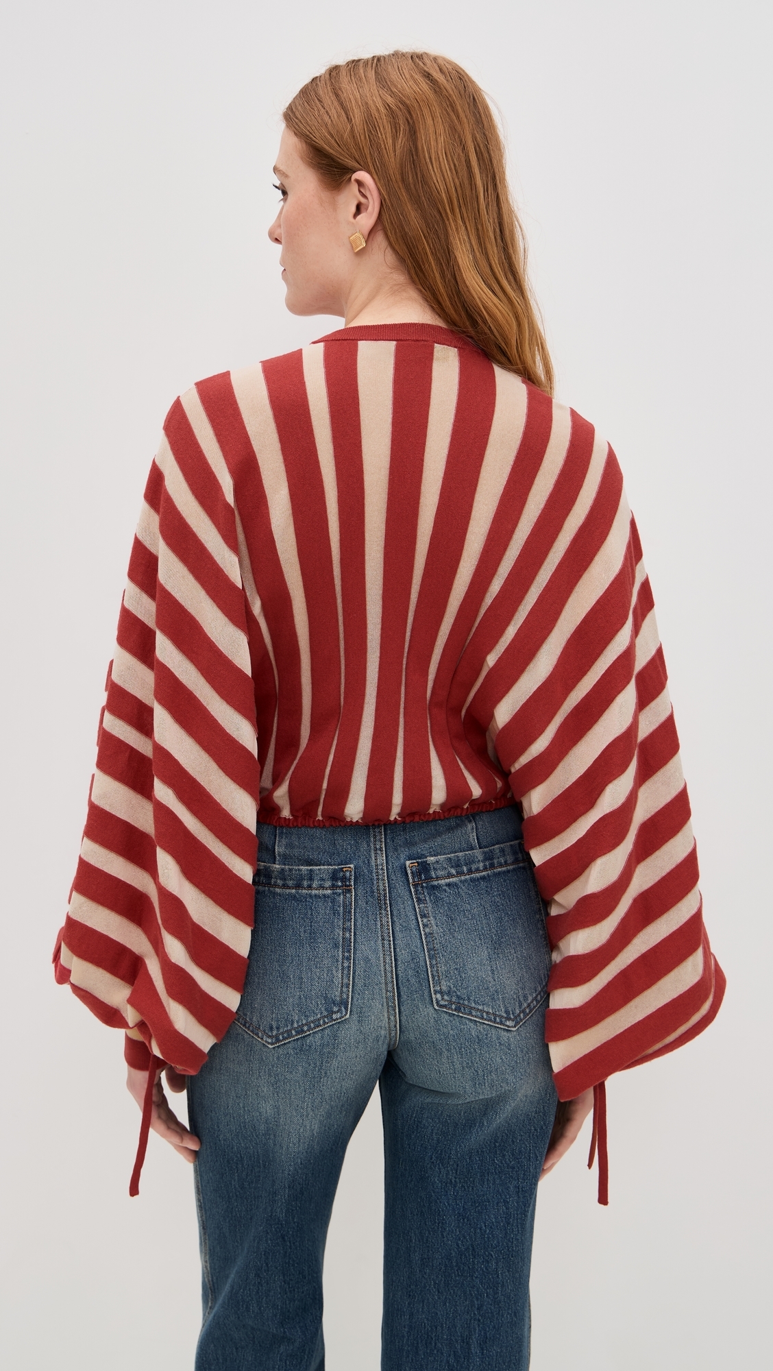 Rebellion Drawn Sweater Red/Cream Stripe