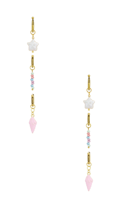Casa Clara Sorbet Bikini Charms in Metallic Gold,Pink
