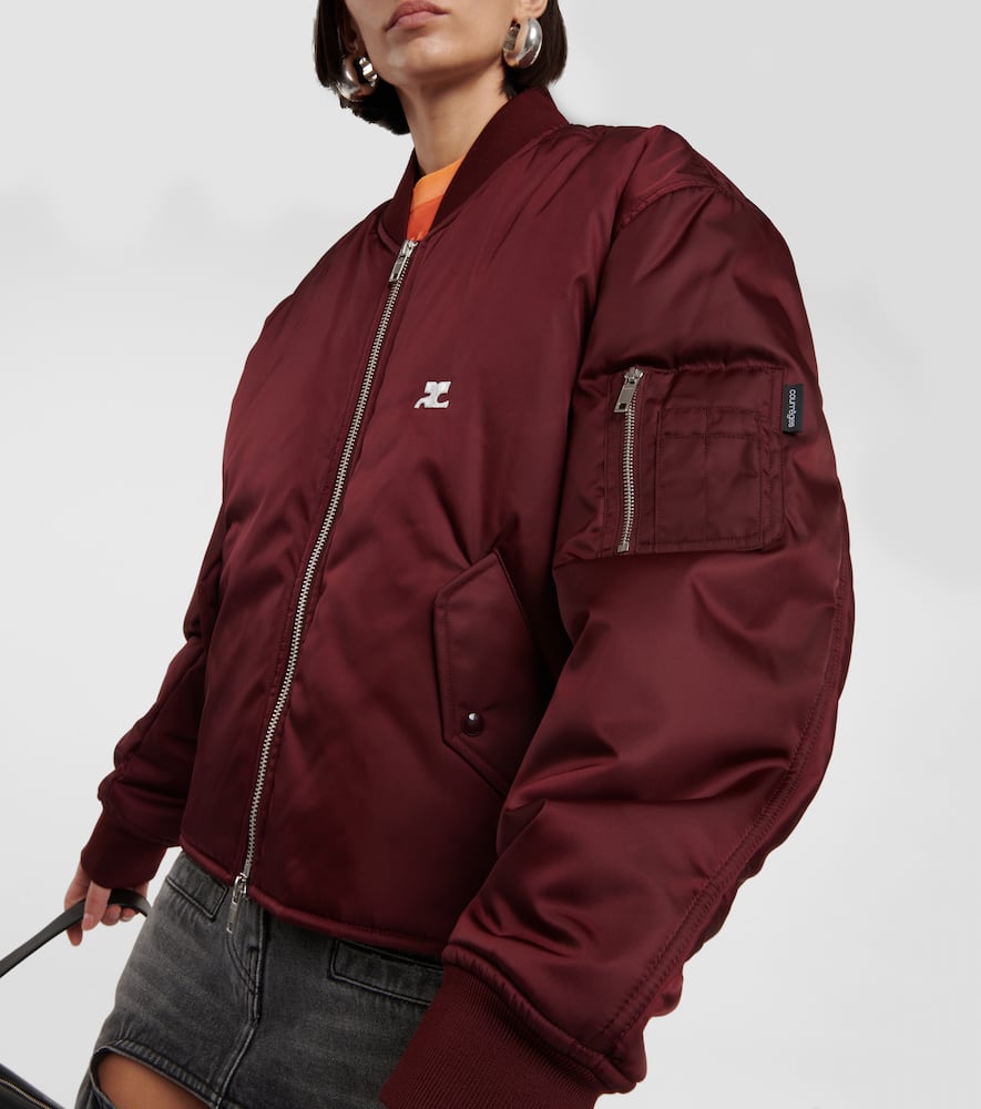Courrèges Logo bomber jacket