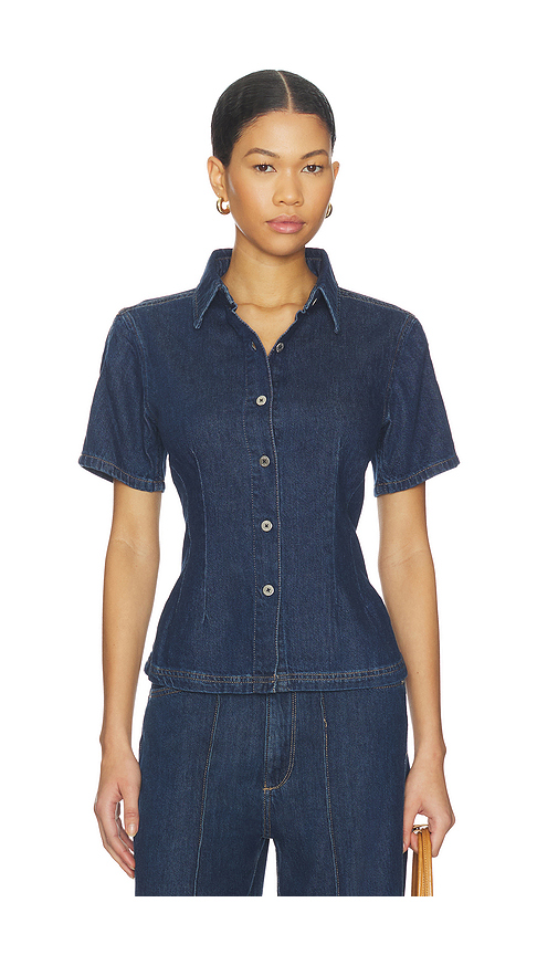 DL1961 Joice Aura Denim Shirt in Blue. - L also in