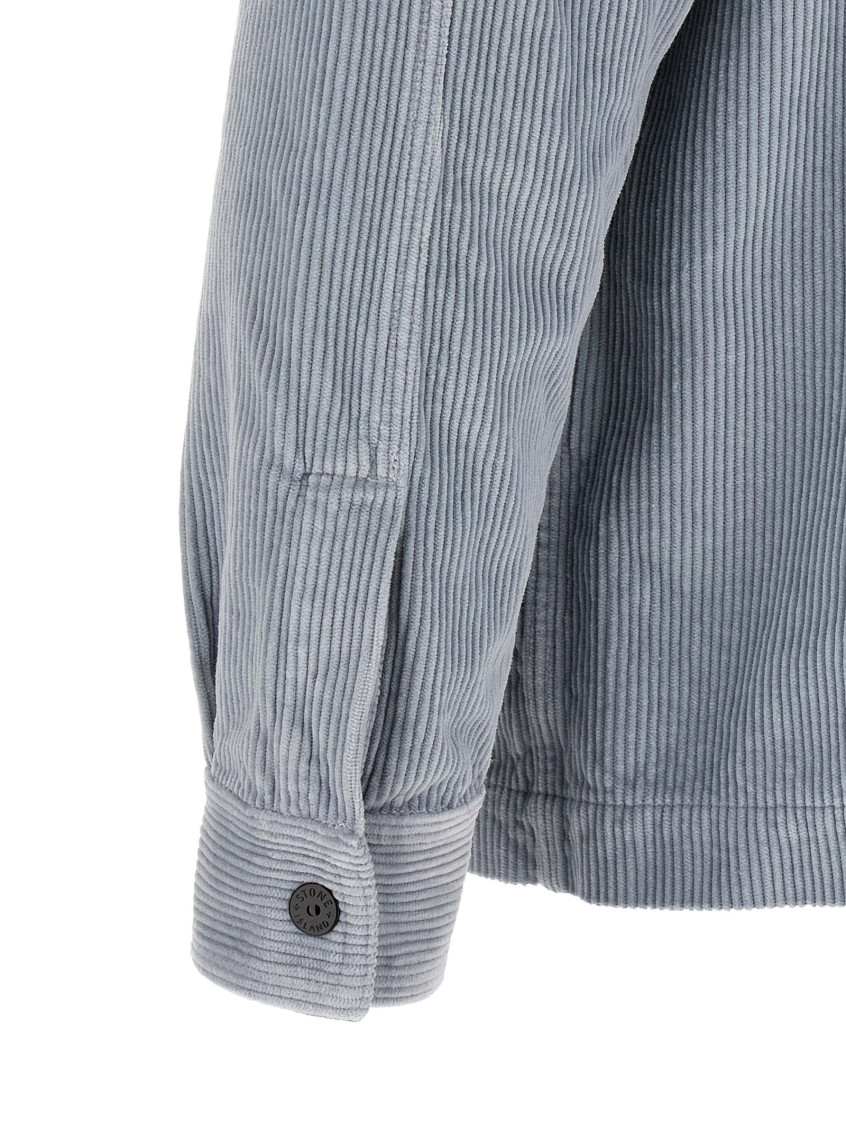 Grey Logo Corduroy Overshirt