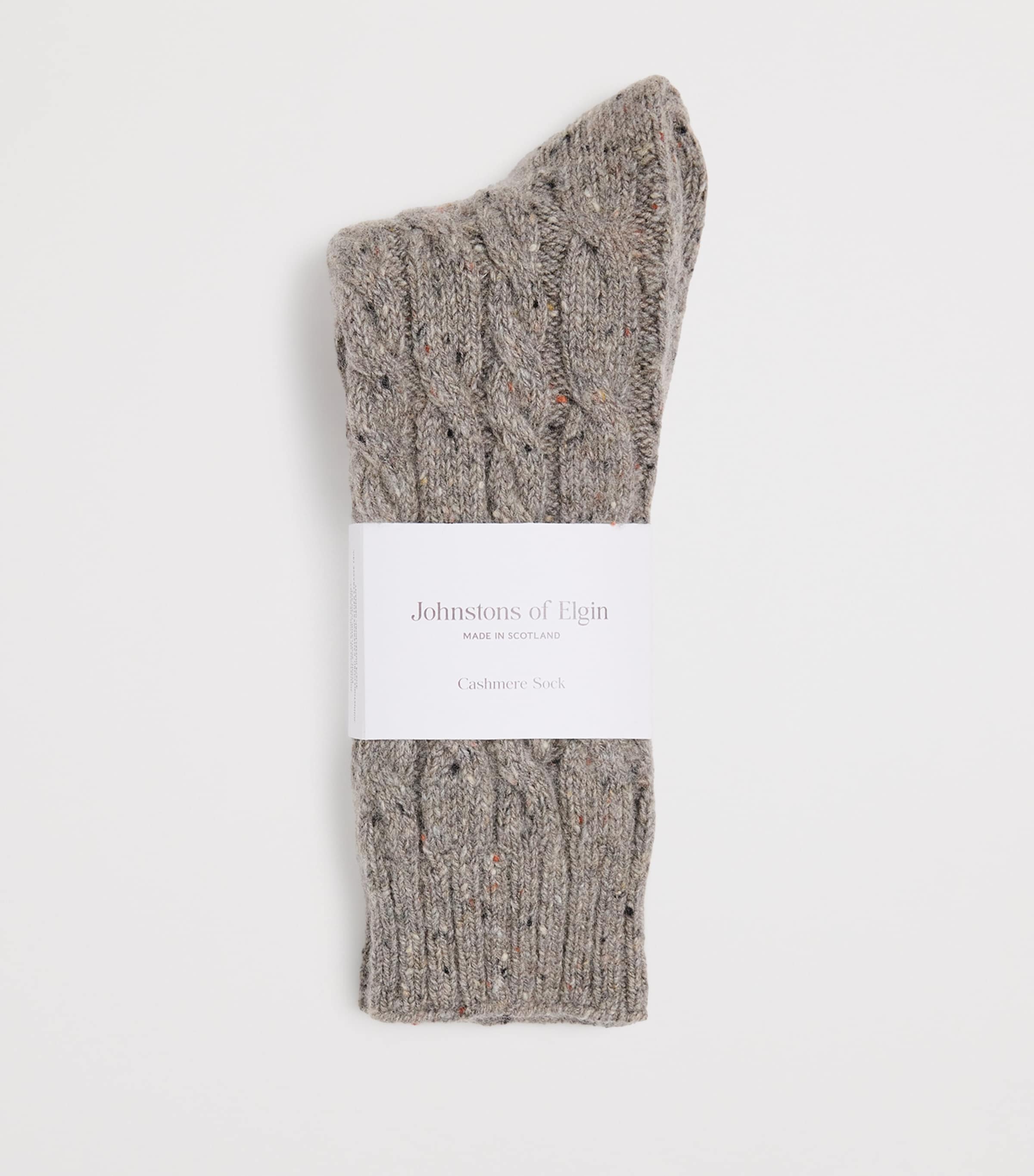 Donegal Cashmere Cable-Knit Socks