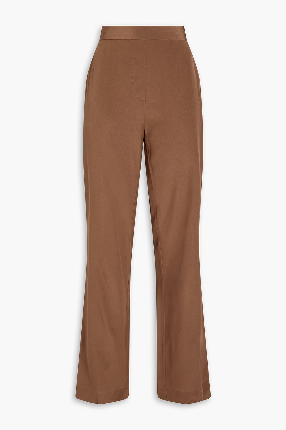 Tova silk crepe de chine straight-leg pants - Brown - FR 40