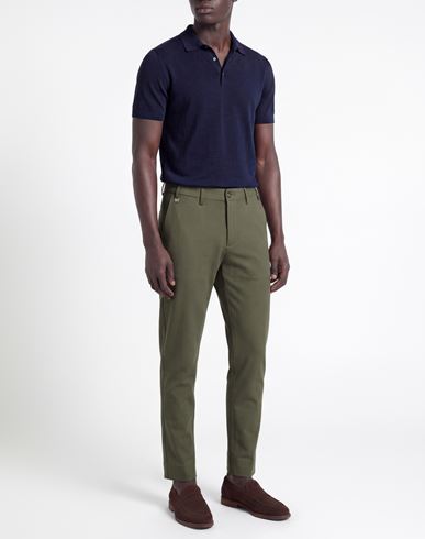 Man Pants Military green Size 36 Cotton, Polyamide, Elastane