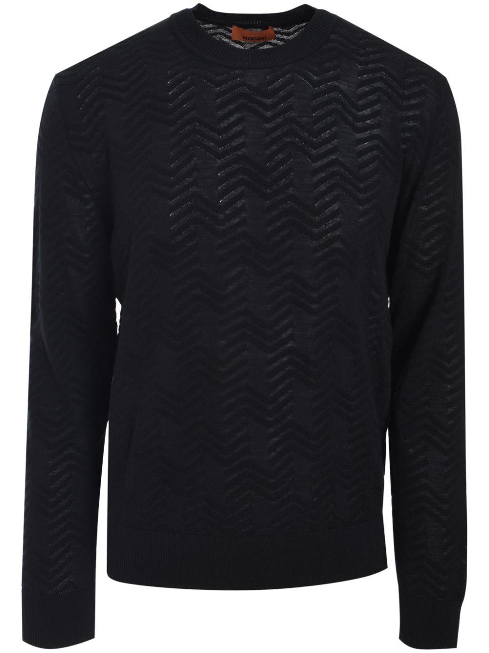 Chevron crew-neck jumper - Grey