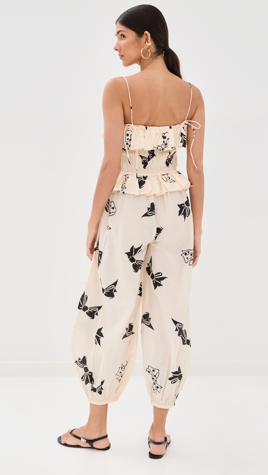 Vera Black Tie Jumpsuit Off-White