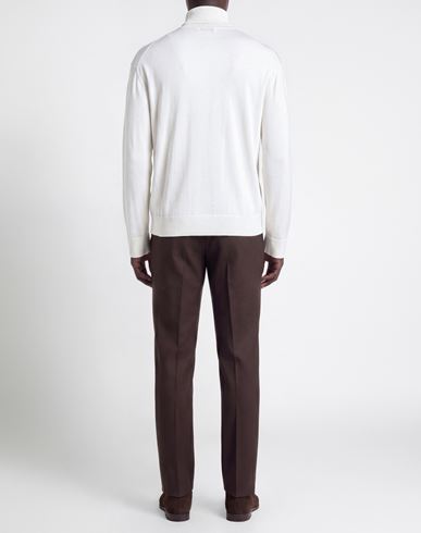 Man Turtleneck Ivory Size 42 Merino Wool, Cashmere