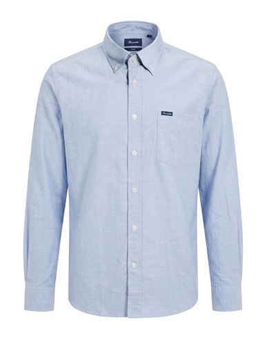 Façonnable Man Shirt Light blue Size L Cotton