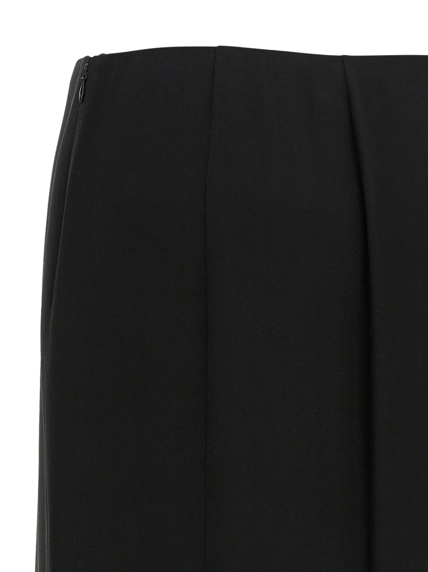 Black Crpe De Chine Skirt