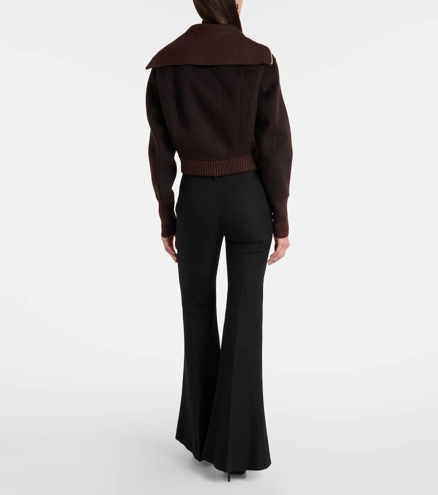 Wool and cashmere bomber jacket