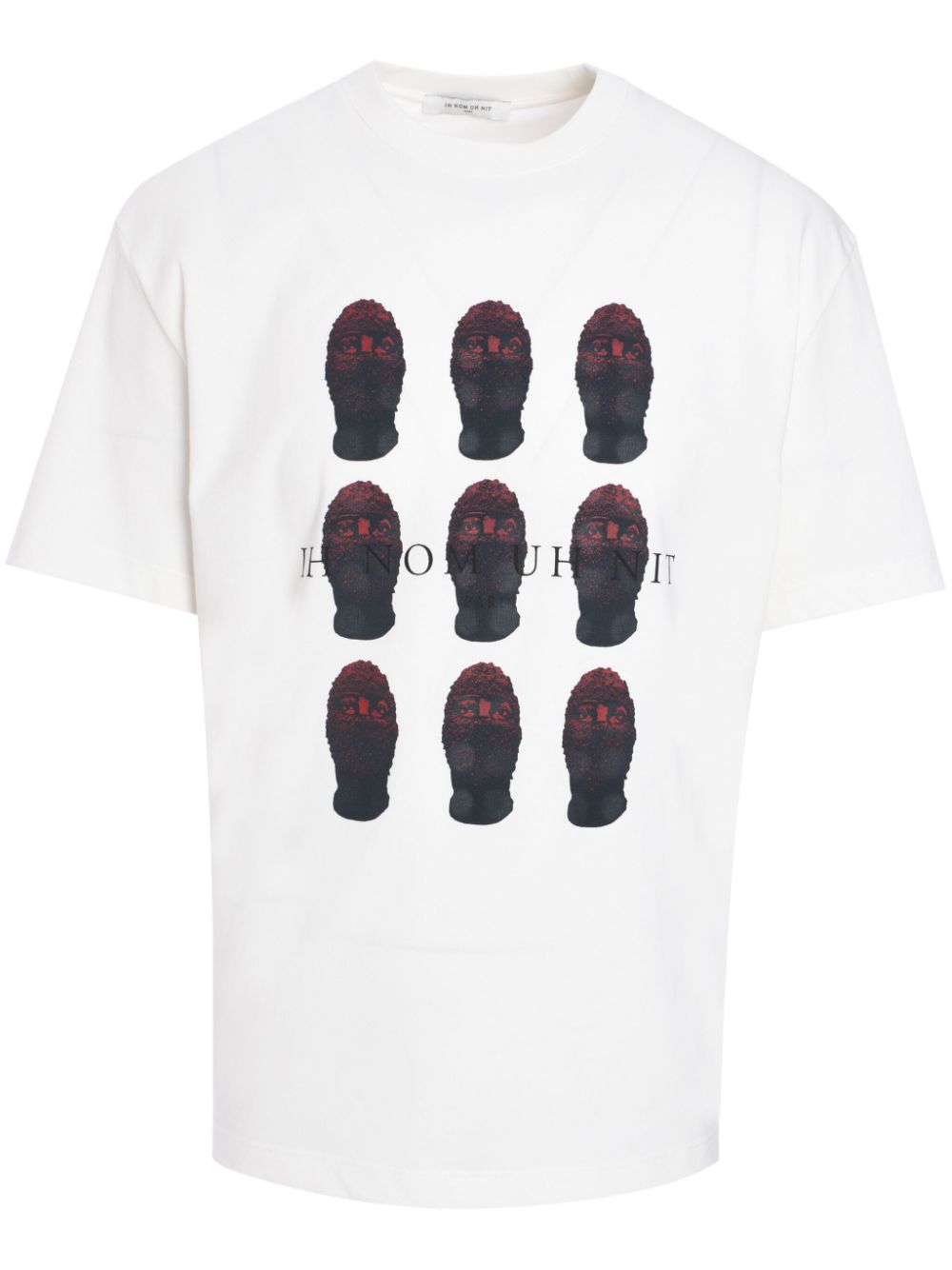 Masks-print cotton T-shirt - White