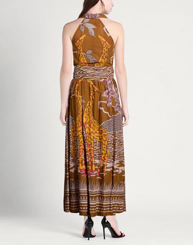 Woman Maxi dress Dark brown Size XS Cotton