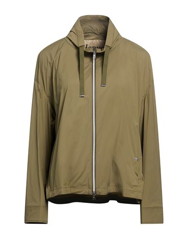 Woman Jacket Military green Size 10 Polyamide, Elastane, Cotton, Polyester