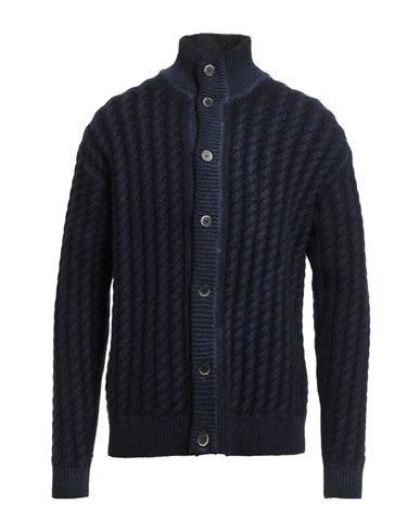 Man Cardigan Midnight blue Size M Wool, Nylon