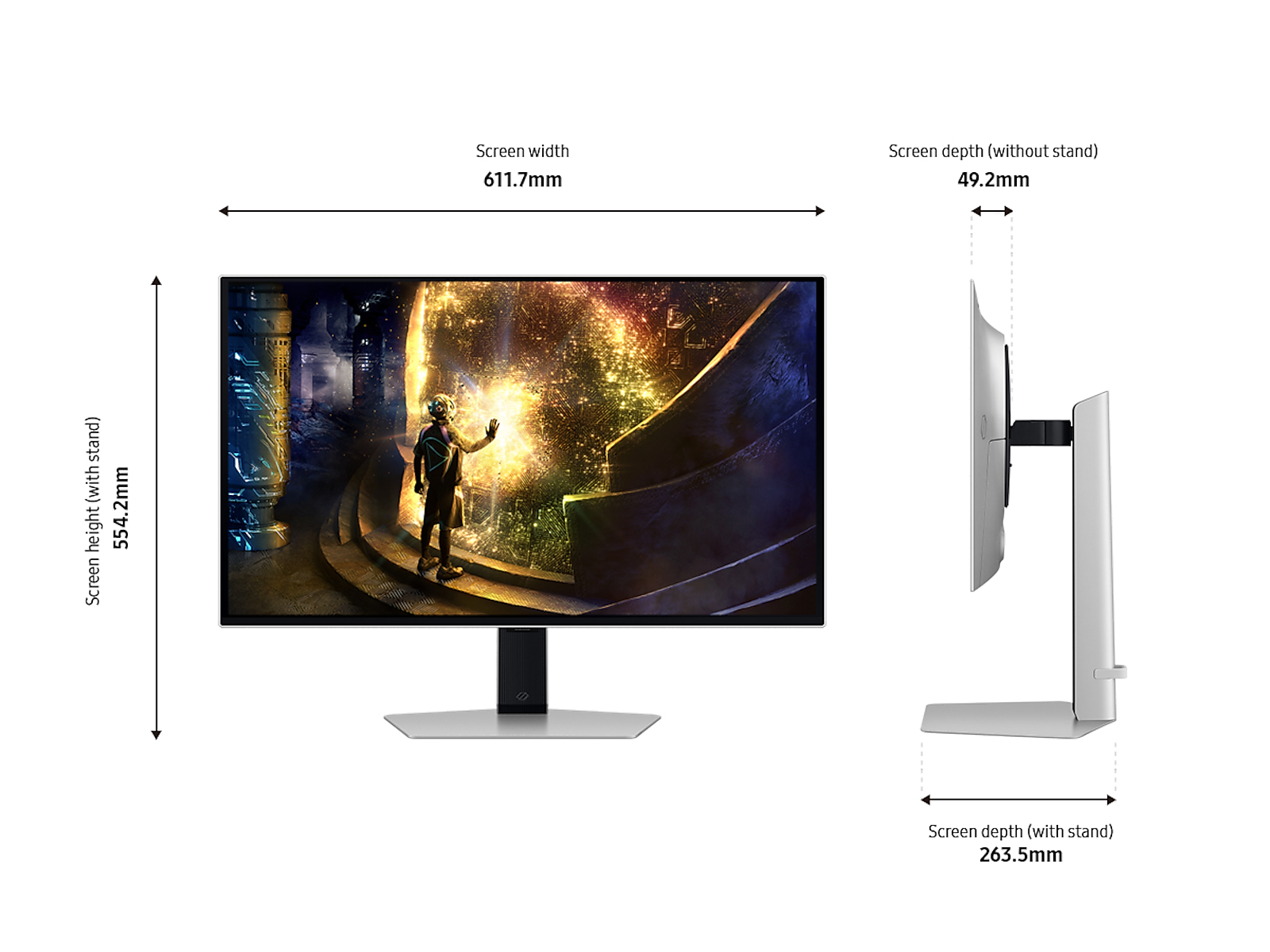 27" Odyssey OLED G6 (G61SD) QHD 240Hz 0.03ms FreeSync™ Premium Pro Gaming Monitor with Sleek Metal Design(LS27DG610SNXZA)