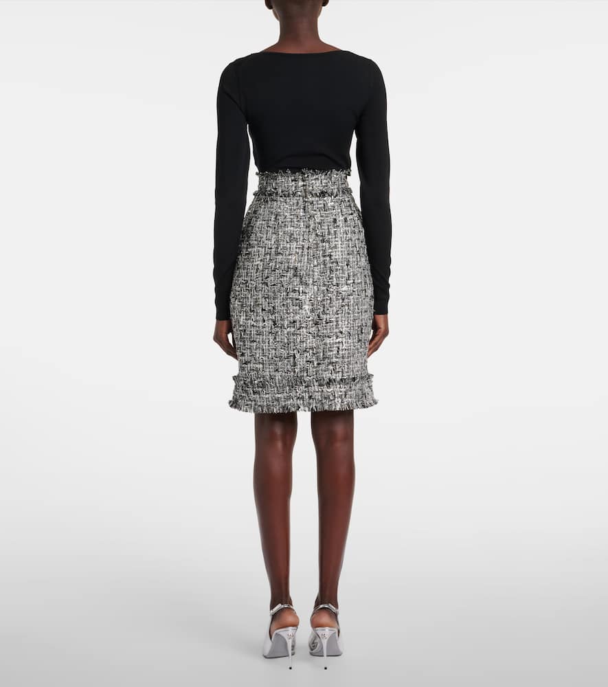 Lamé midi skirt