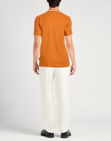 Man Polo shirt Orange Size M Cotton