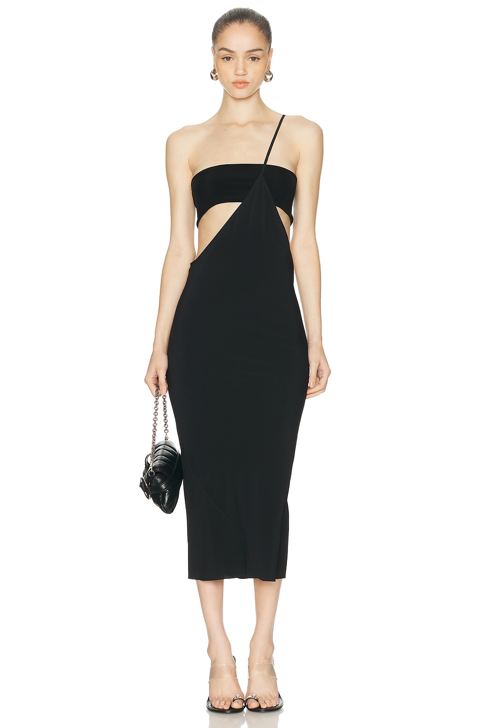 Rick Owens Bias Strap Dress in Black