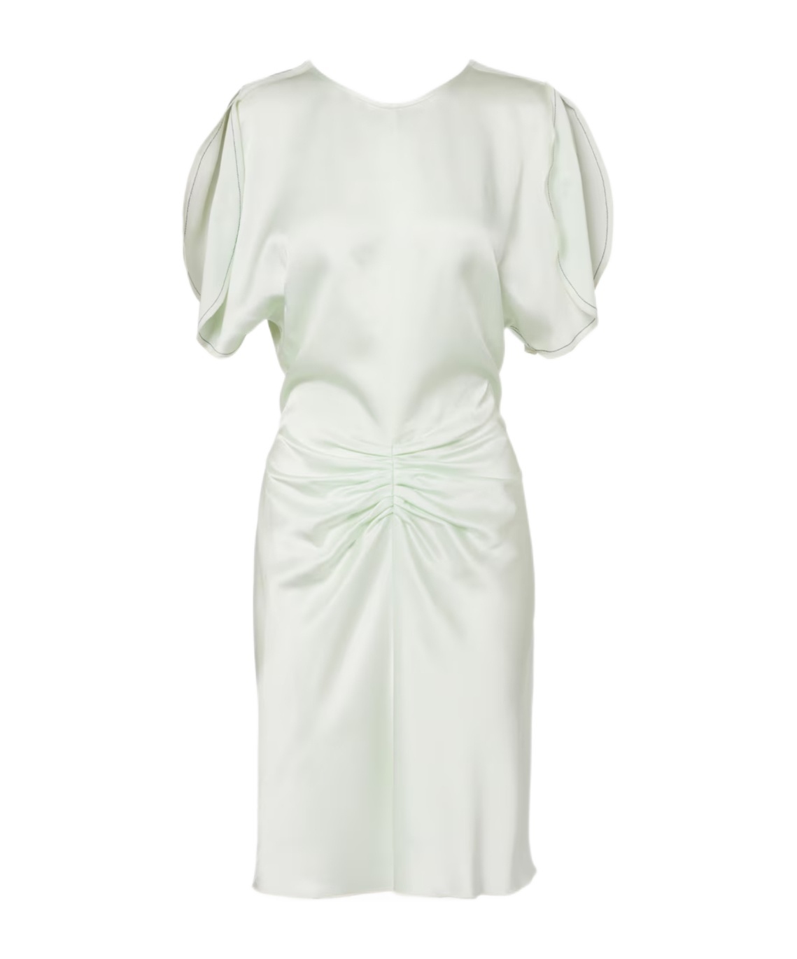 Gathered satin minidress