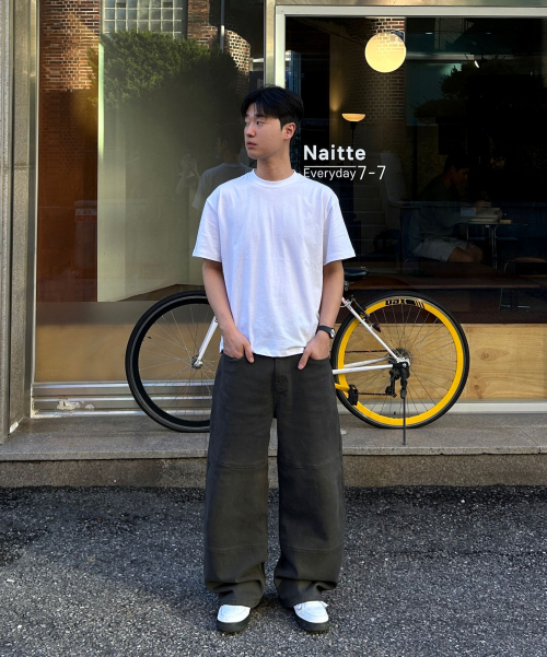 Cotton Washed Line Pants