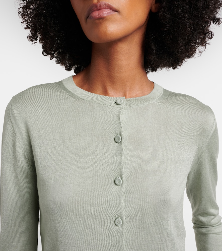 Faretra silk and cashmere cardigan