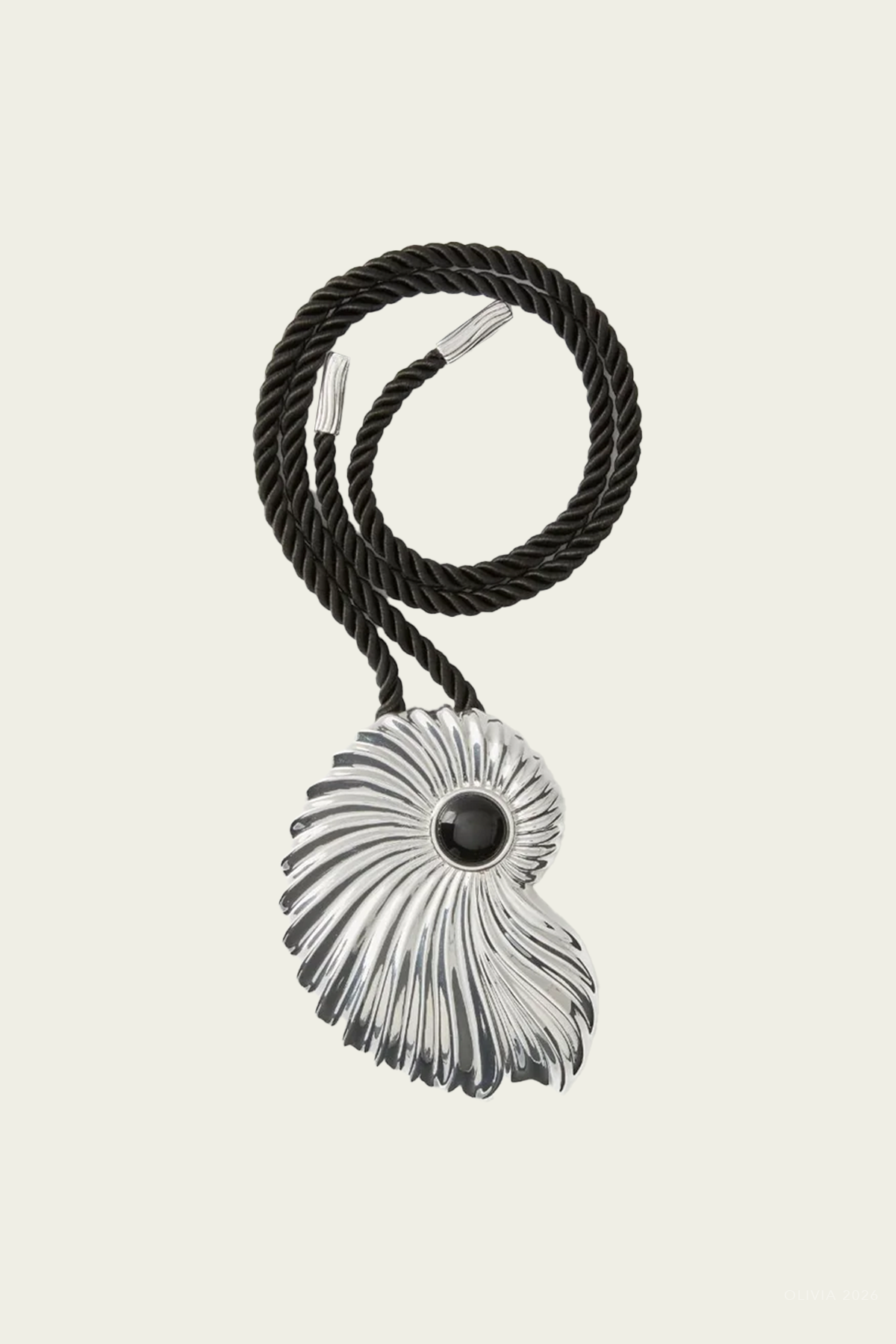 Nova Necklace in Black Silver