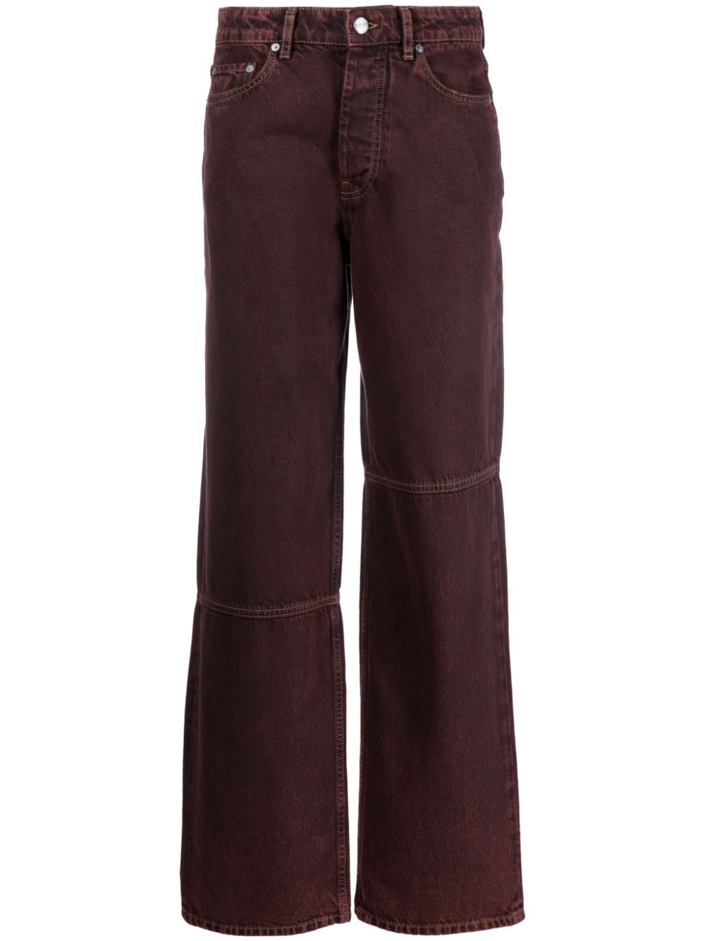 Overdyed Izey wide-leg jeans - Red