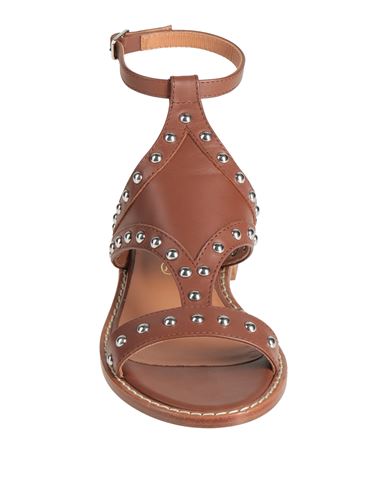 Woman Sandals Tan Size 7 Leather