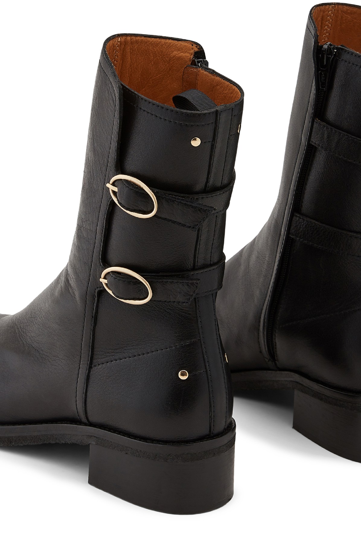 Jodhpur-style flat ankle boots