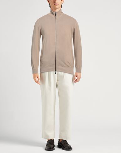 Alpha Studio Man Cardigan Beige Size 44 Cotton