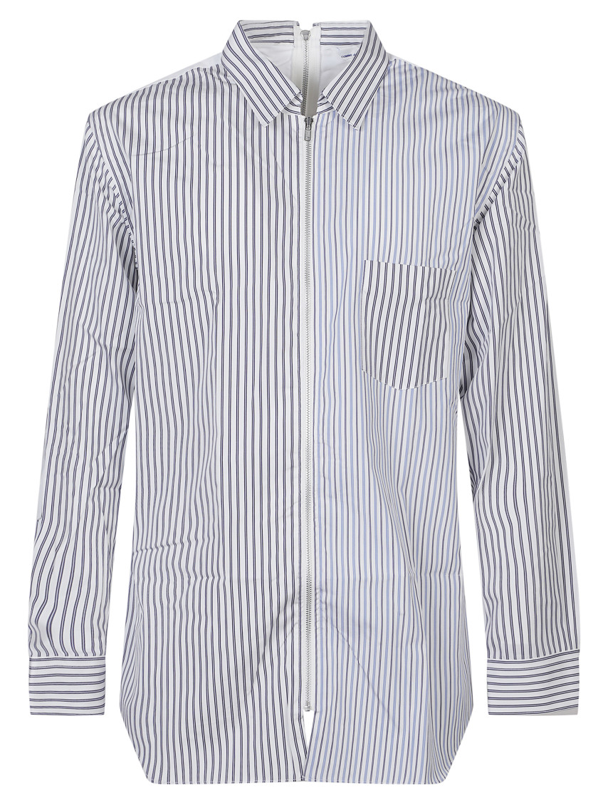White Regular Stripes Shirt