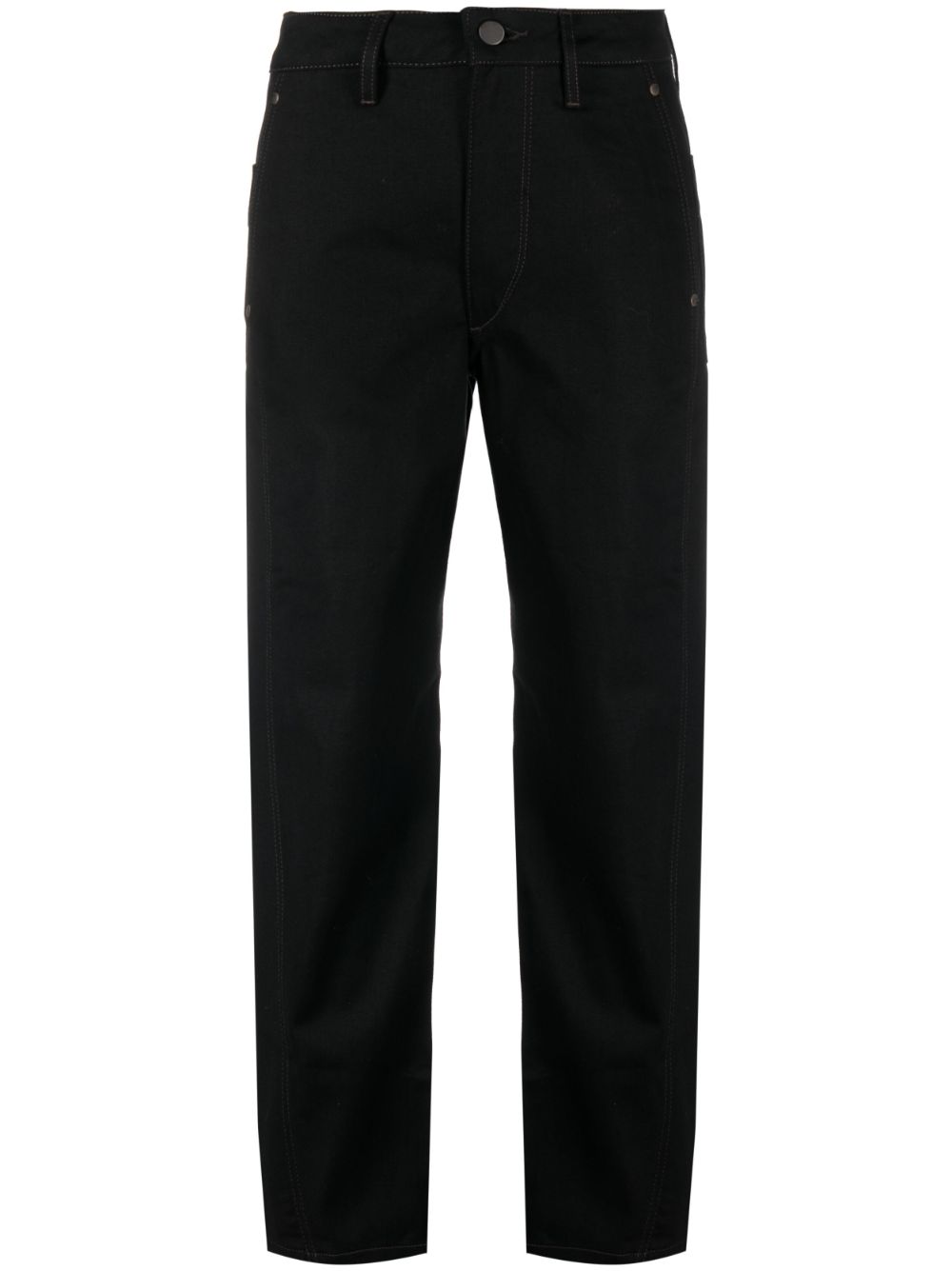 Twisted cropped jeans - Black