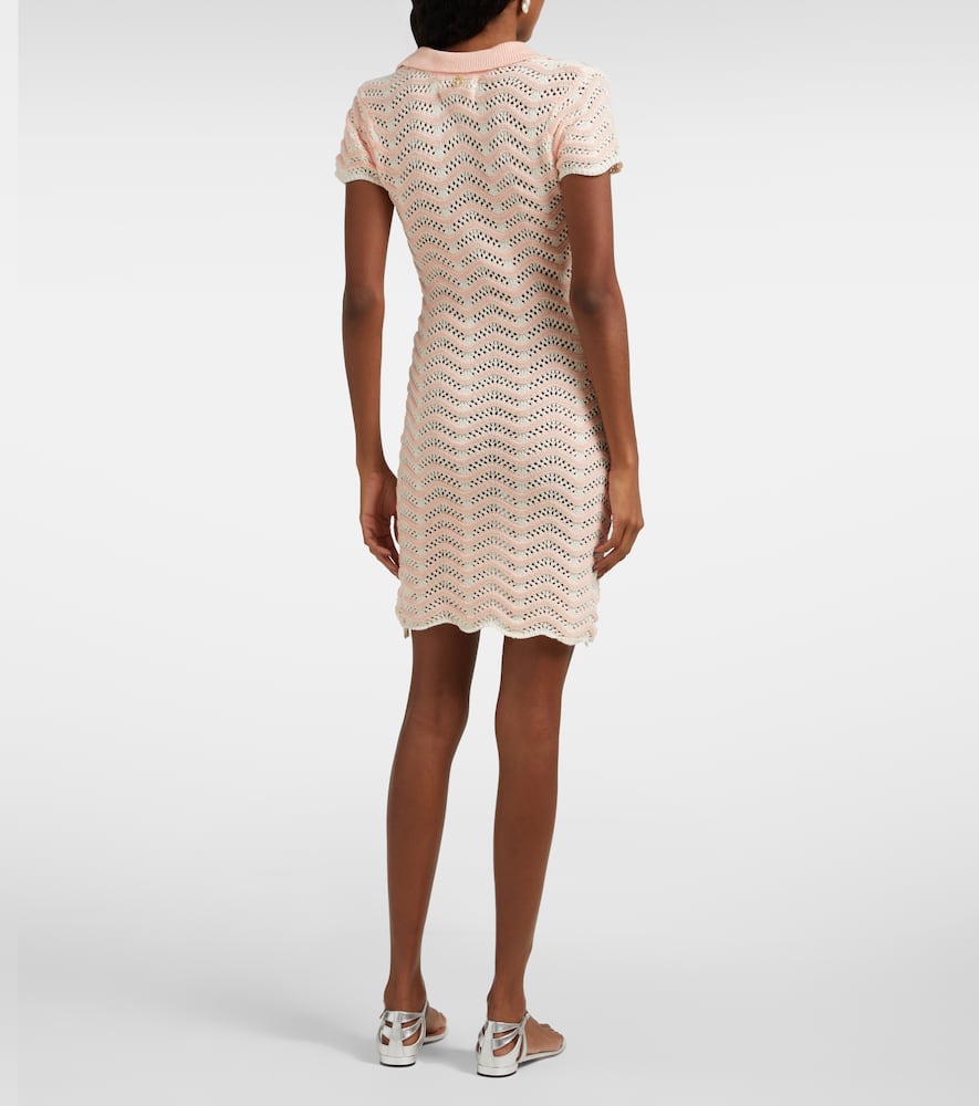 Coco striped cotton-blend minidress