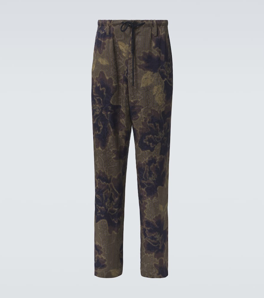 Printed straight pants