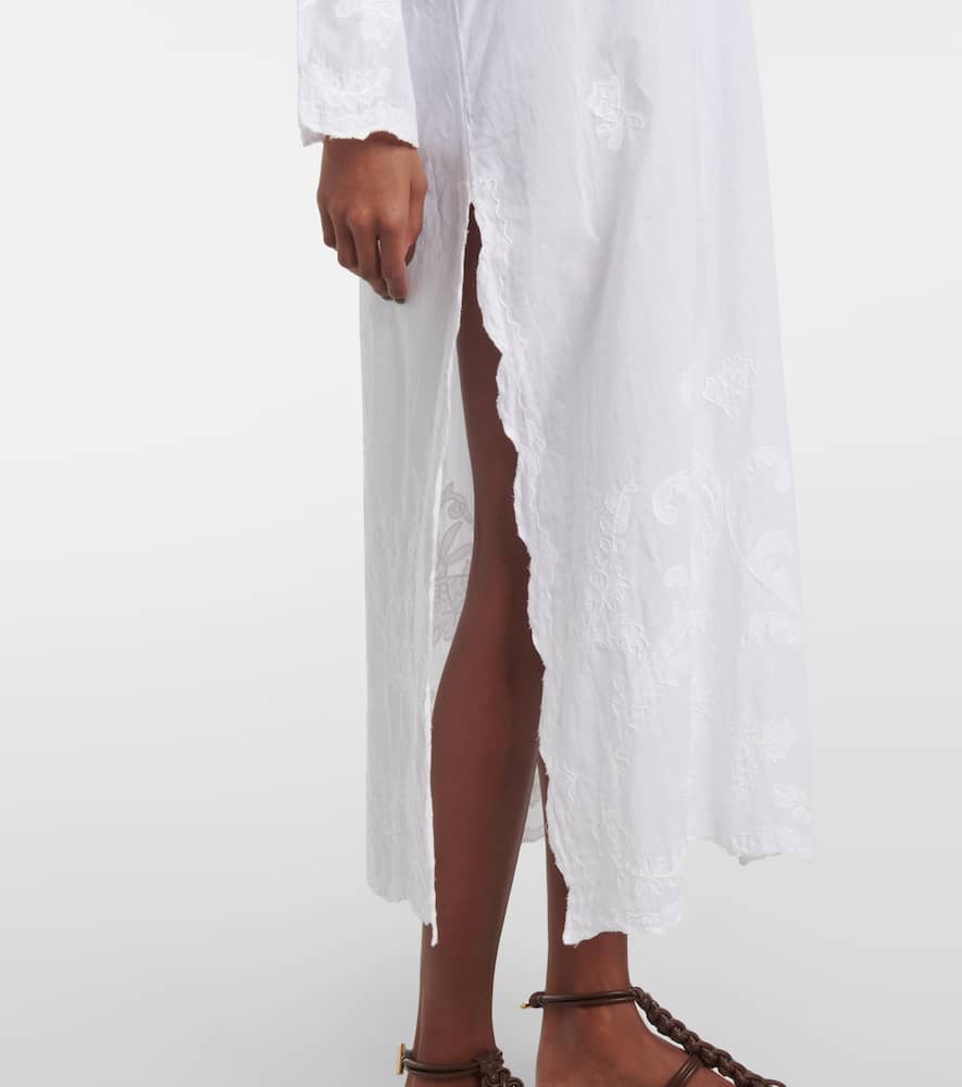 Embroidered cotton kaftan