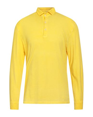 Man Polo shirt Yellow Size L Cotton
