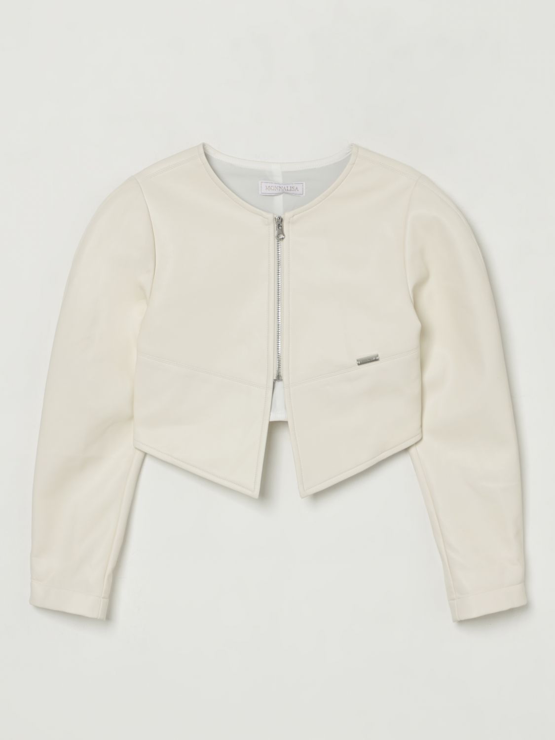 Coat MONNALISA Kids color Yellow Cream